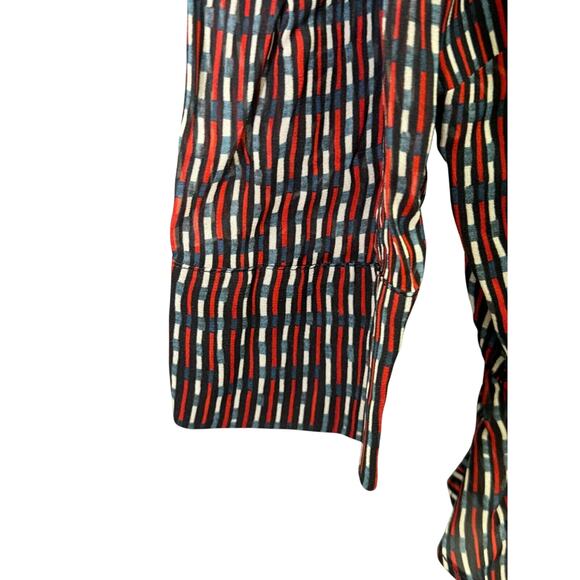 Anthropologie Lenon Striped Peplum Keyhole Puff Sleeve Blouse Top Womens XS Chic - Picture 5 of 9